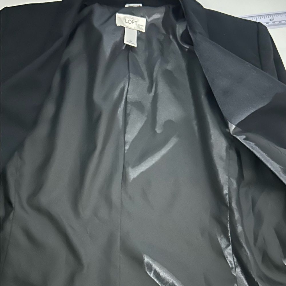 Loft Black Lined Single Button Blazer Size Small - image 5